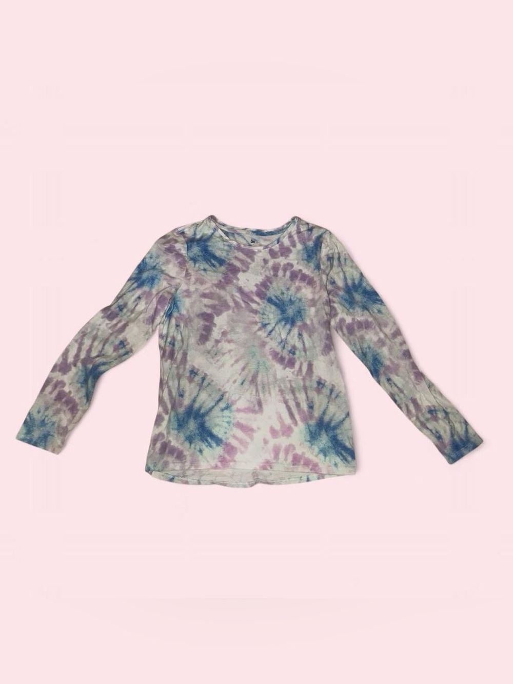 SO Kids Long-Sleeve Tie-Dye Tee in Purple & Blue